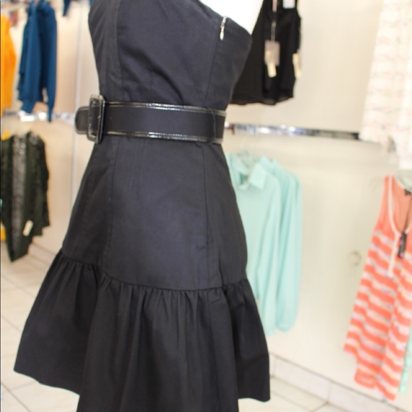 Express Black Strapless Fit &Flare Cocktail Dress - Picture 2 of 5